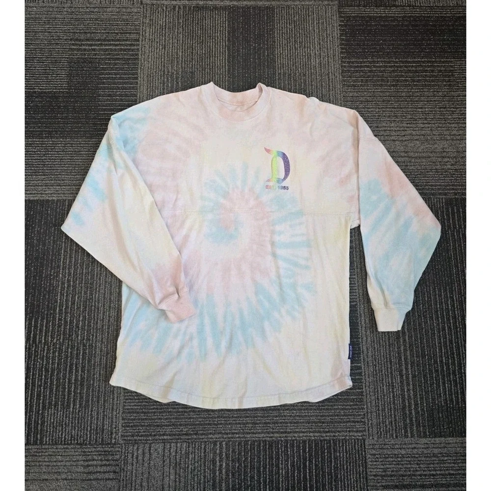 Disneyland Resort Spirit Jersey Adult XS Pastel Cotton Candy Tie Dye Shirt